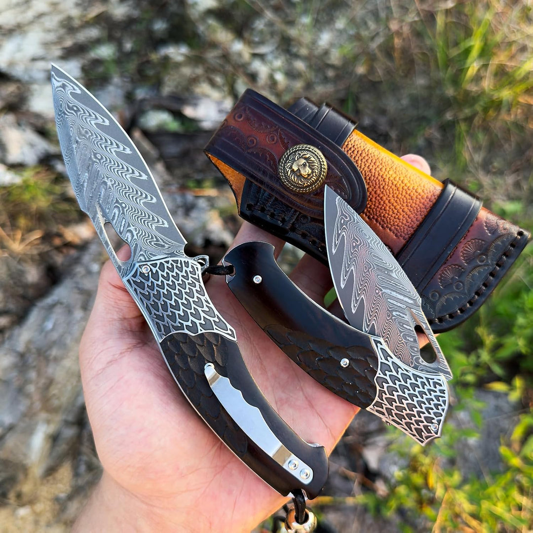 SaharaRaptor – Japanese Damascus Steel Knife