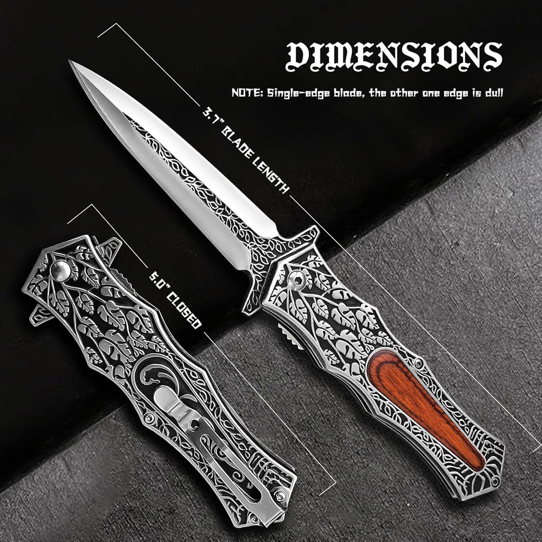 Ebonleaf Venom:  Stainless Steel Pocket Knife
