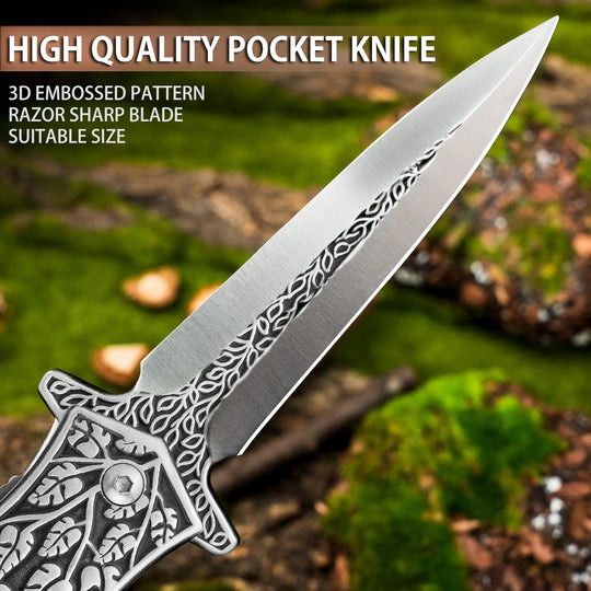 Ebonleaf Venom:  Stainless Steel Pocket Knife