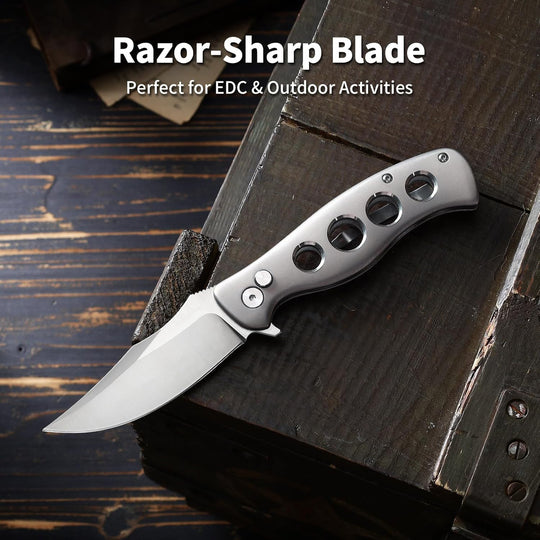 Eclipse Fold - Titanium Handle EDC Small Pocket Knife