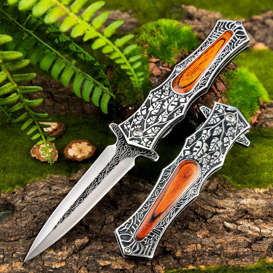 Ebonleaf Venom:  Stainless Steel Pocket Knife