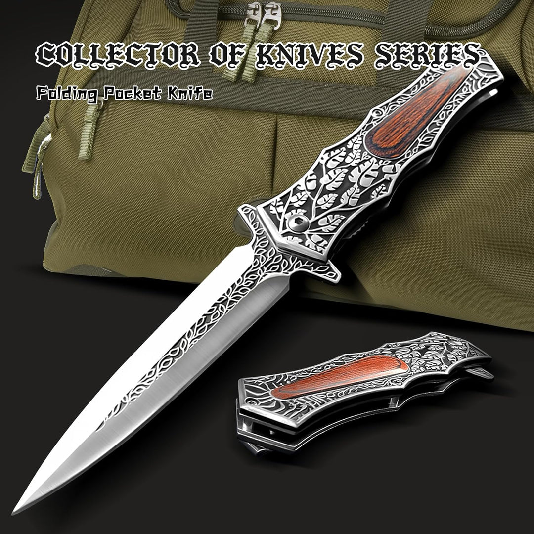 Ebonleaf Venom:  Stainless Steel Pocket Knife