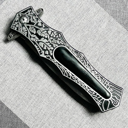 Ebonleaf Venom:  Stainless Steel Pocket Knife