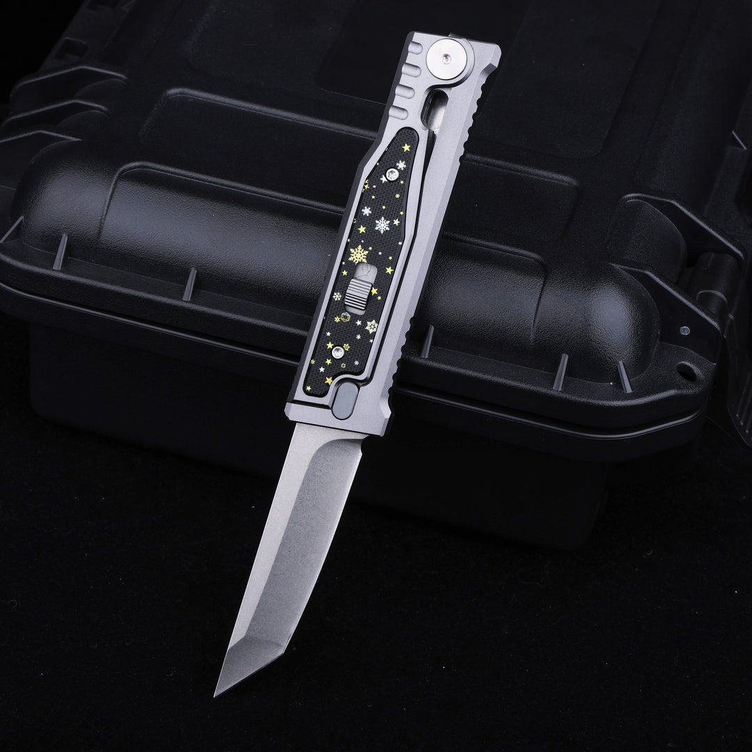 Christmas Limited Snowflake:The ThronRazor Gravity Knife with Selectable Blade Types&Color