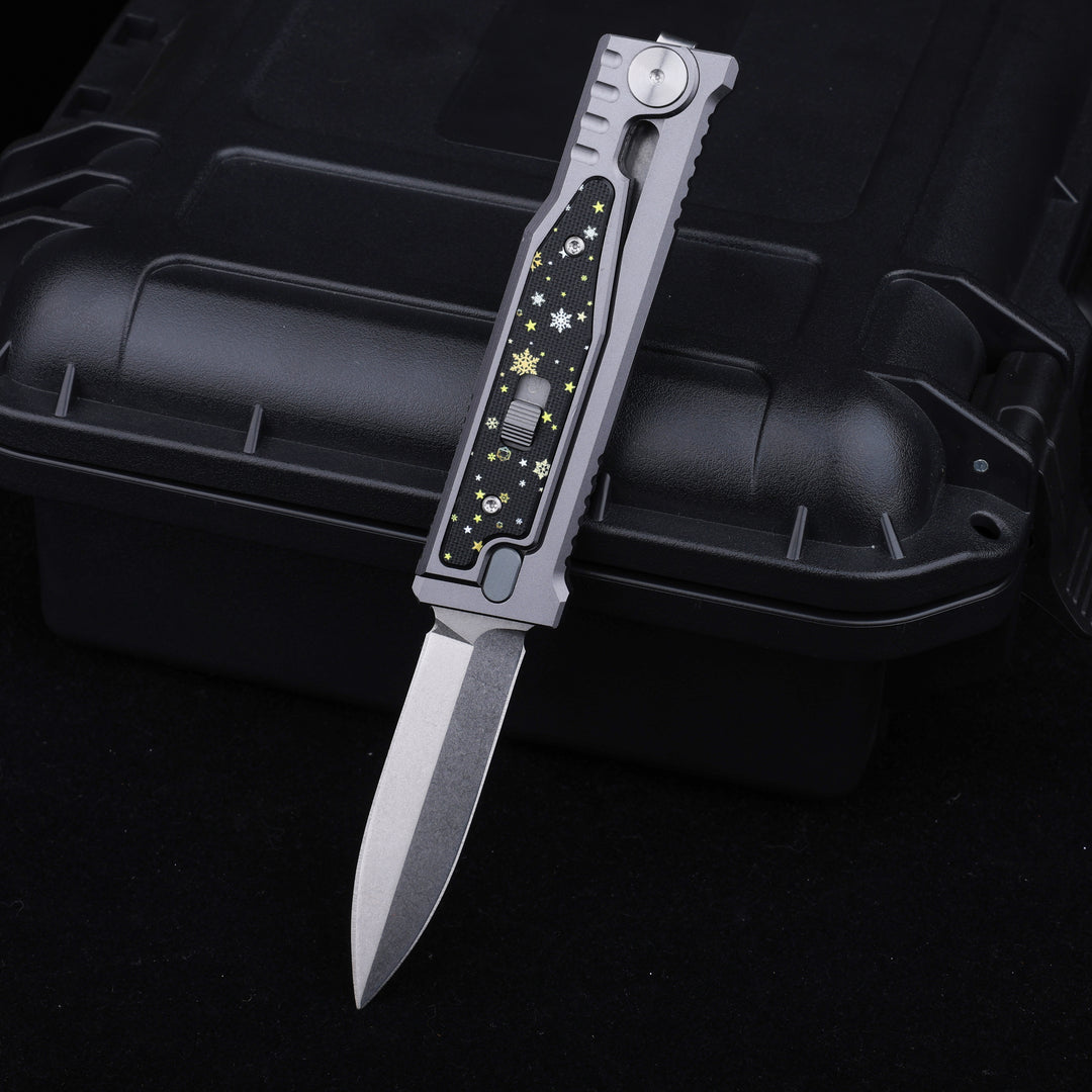 Christmas Limited Snowflake:The ThronRazor Gravity Knife with Selectable Blade Types&Color