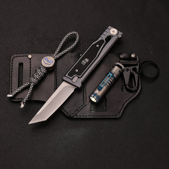 50% OFF-Limited Holiday Edition! Gravity Knife+Pendant+Flashlight+Sheath