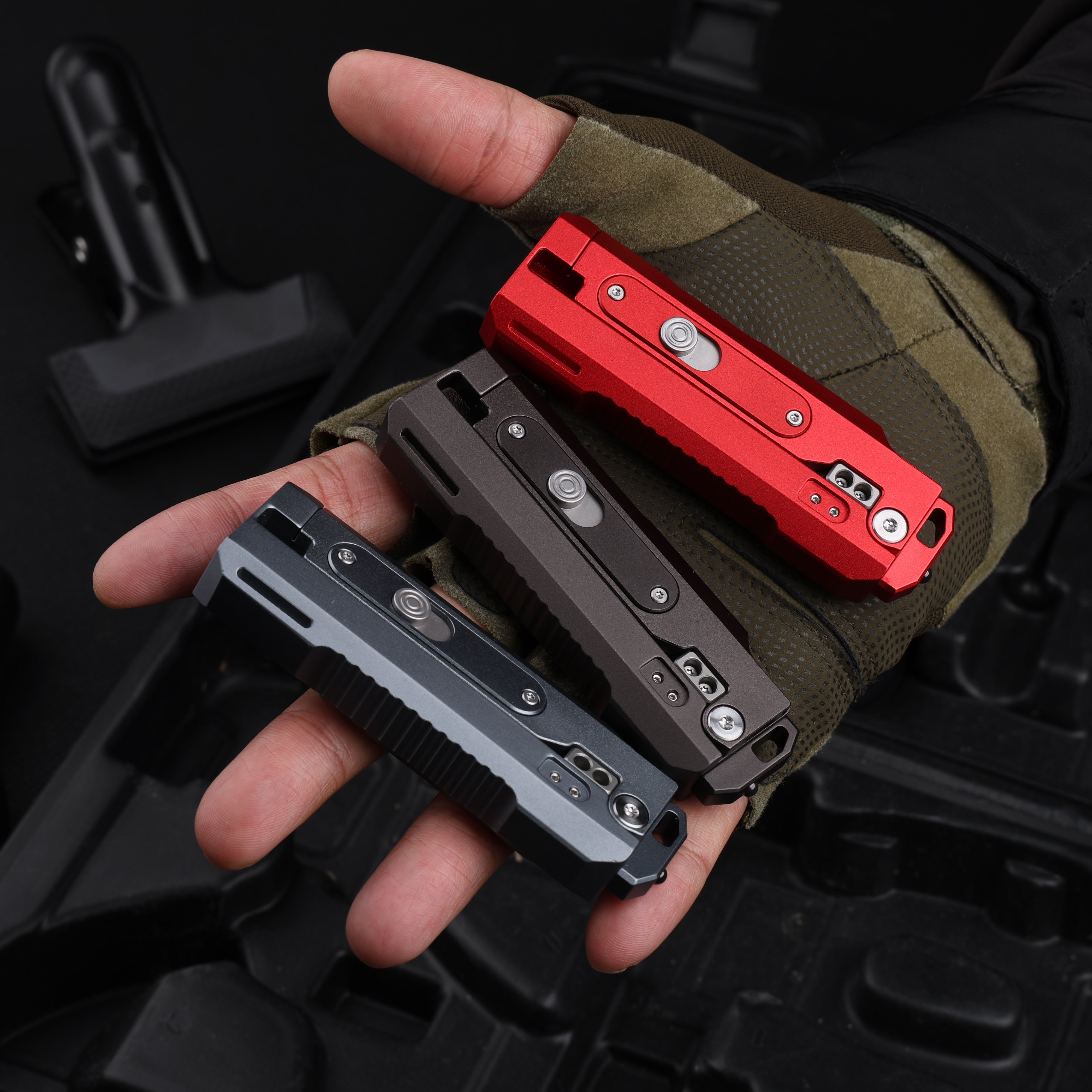 【正規品】JUZHELIC LingYin Titanium EDC JetFlick AL — Aluminum Gravity Knife with One-Hand Flick Opening