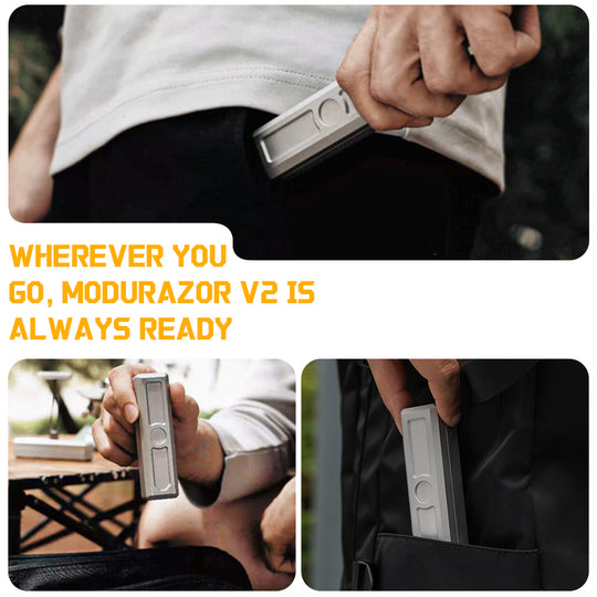 ModuRazor V2 - Portable Travel-Ready Titanium Razor