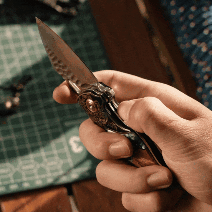 Verdal - The Pocket-Sized Handmade Damascus EDC Folding Knife