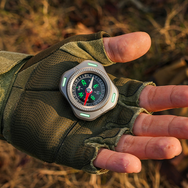 CompaX — A Titanium Compass with Multiple Carry Options