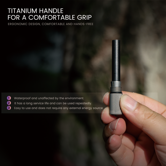 The SparkX - Titanium All-in-One Quick Release Firestarter