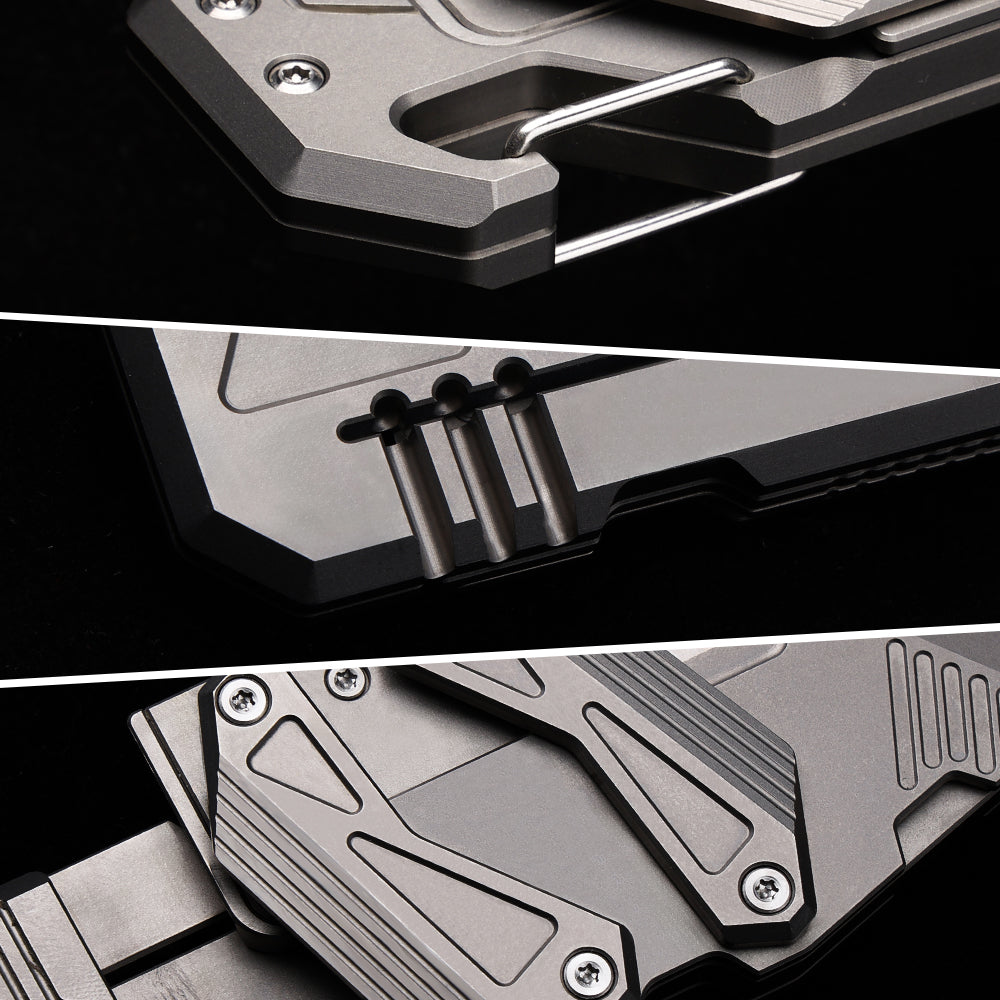 SyncraBlade: Titanium EDC Knife with Linked Slide-Action