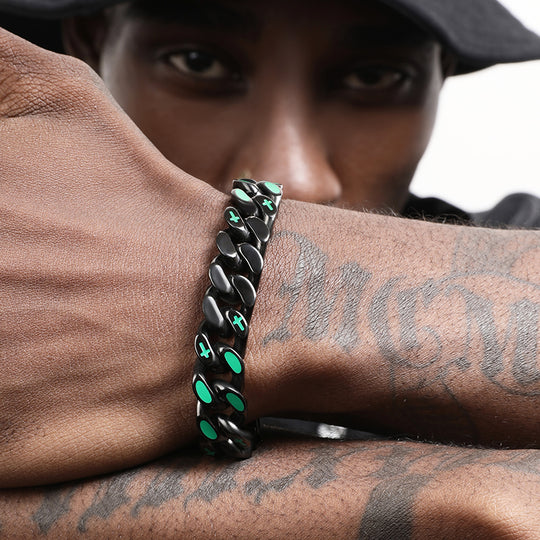 VortexLink– Dual-Sided Titanium Steel Cuban Bracelet