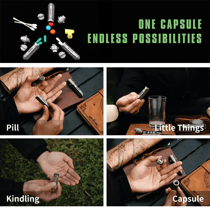Vaultik - Magnetic Quick-Release Titanium EDC Capsule