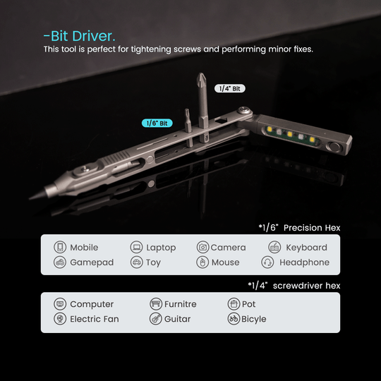SwitchX - The Transformable Modular Titanium Flashlight Pen