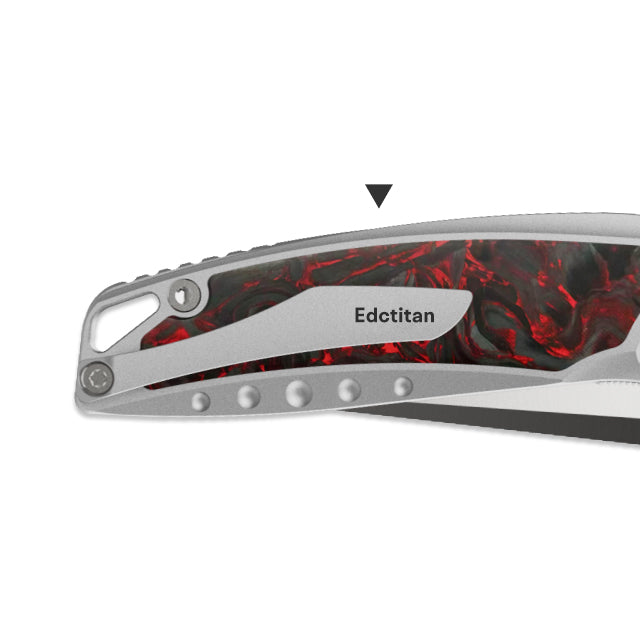 GraphiX: Ti & Carbon Folding Knife — M390/D2 Blade
