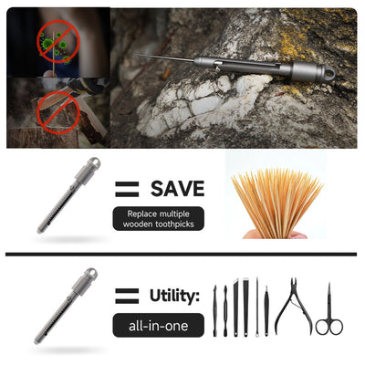 The AcePick - Titanium Toothpick & Multi-tool