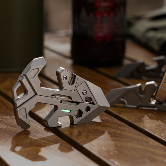 V-Stand: Titanium Multi-Tool Phone Stand for EDC
