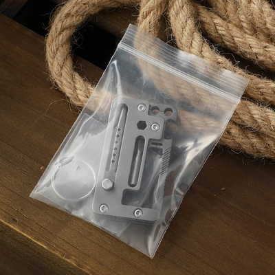TitanClip Pro – Titanium EDC Carabiner Tool with Knife, Hex Wrench & Opener