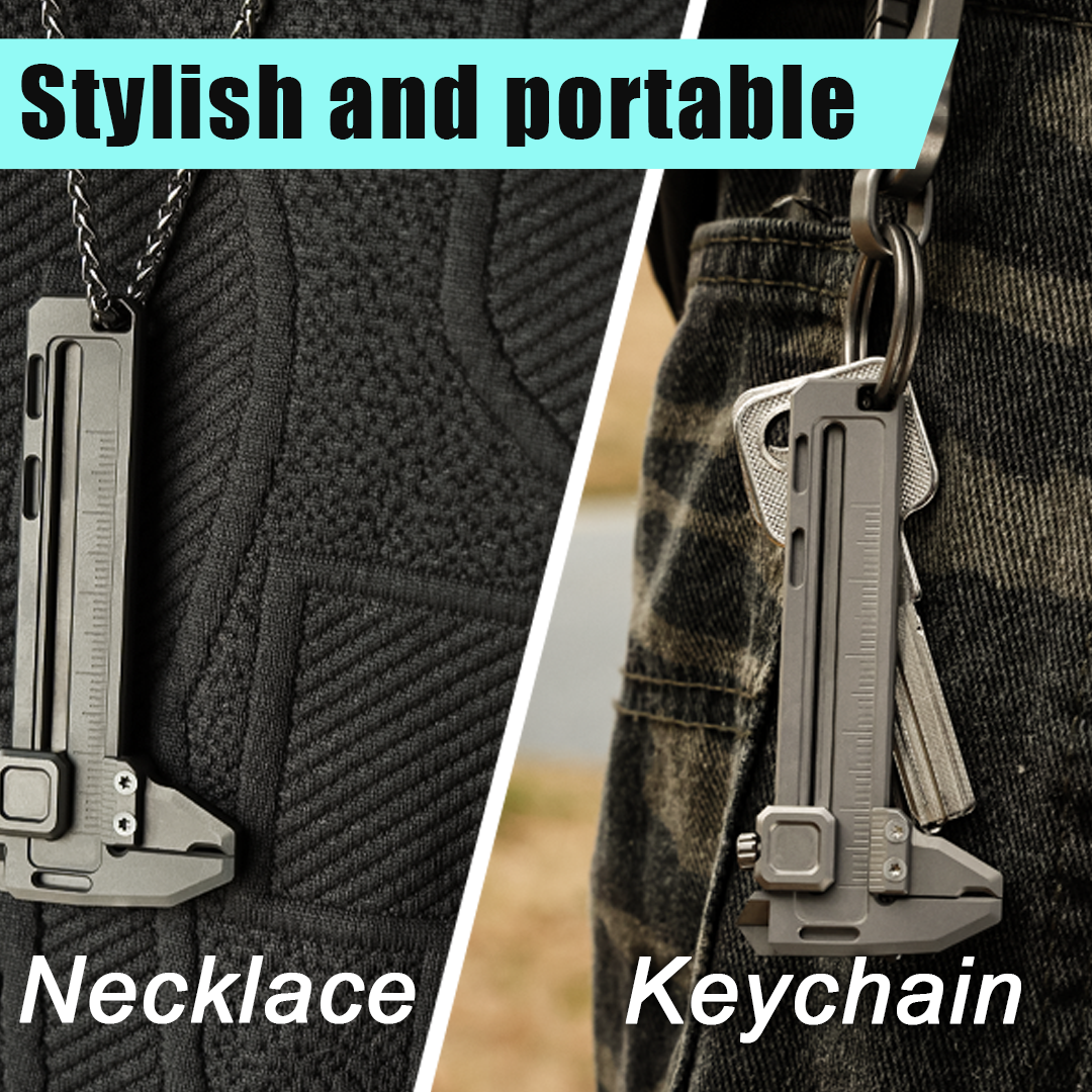 TiCal Pro - Stylish and Portable Titanium Mini Caliper.