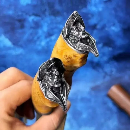 Corsair’s Legacy: Handcrafted Pirate Survival Knife | Japanese SKD-11 Steel & Rare Thuja Wood