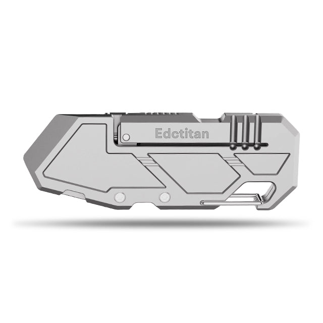 SyncraBlade: Titanium EDC Knife with Linked Slide-Action