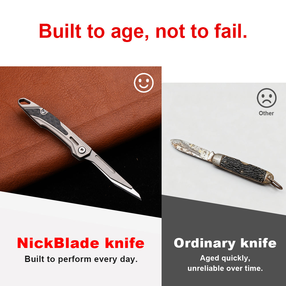 NickBlade - Titanium Micro Folding Knife for EDC Tasks