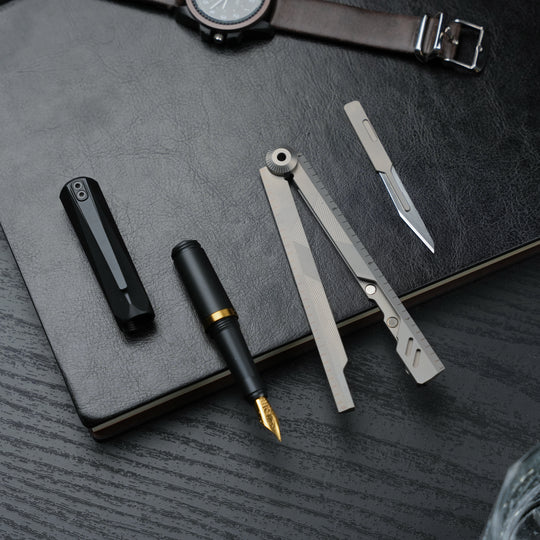 Titanium Innovation Trio–Ultimate Writing, Planning & Measuring EDC Set