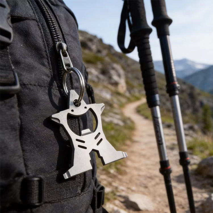 Ultralight Precision: The Ultimate EDC Humanoid Multi-Tool Keyring – Sleek, Compact & Versatile