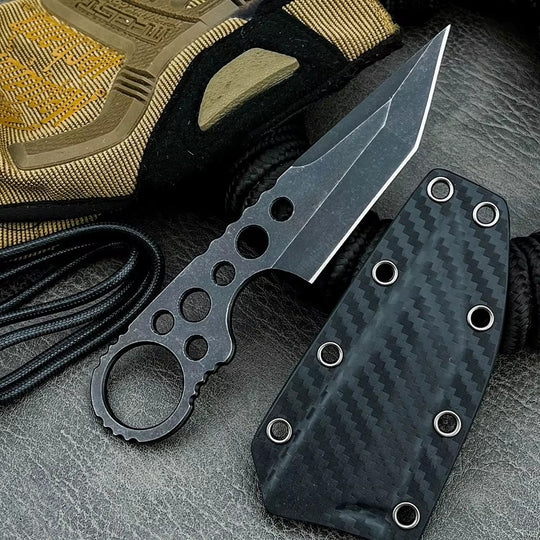 The Boke:440C Steel Fixed Blade Finger Loop EDC Tactical Knife