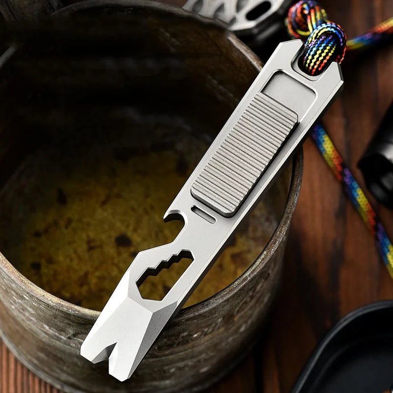 Palm Key-Titanium Multi-Purpose Versatile Everyday Pry Bar& EDC Fidget Toy