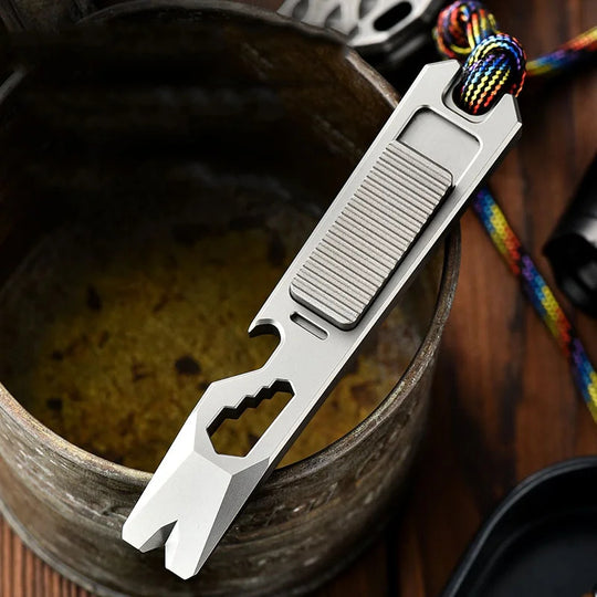 Palm Key-Titanium Multi-Purpose Versatile Everyday Pry Bar& EDC Fidget Toy