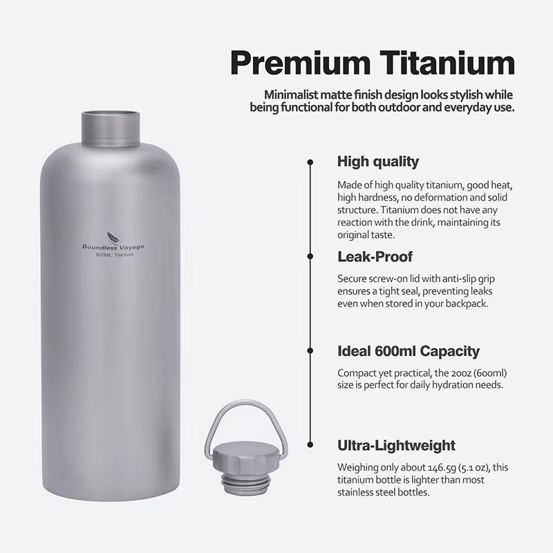 The Rovix:Pure Titanium Portable Heating with Loop Cap Bottle