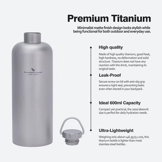 The Rovix:Pure Titanium Portable Heating with Loop Cap Bottle