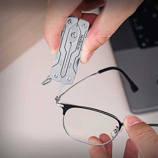 The Veylo:8-in-1 Multi-Functional Folding Compact EDC Tool