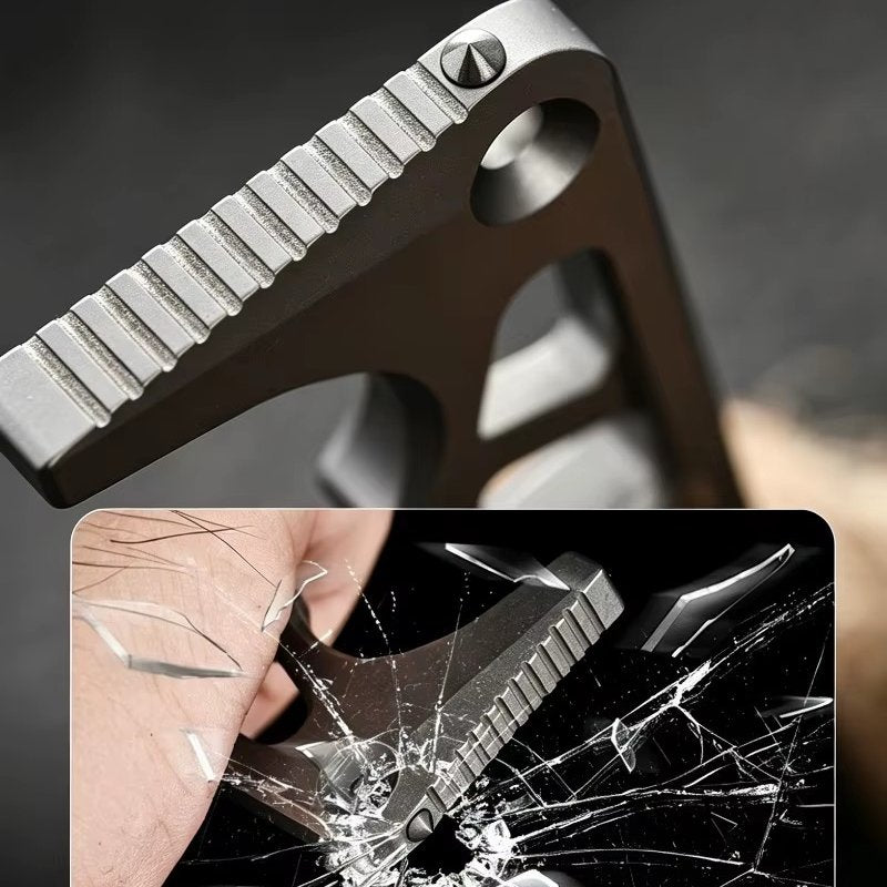 The Auron:Titanium Multi-Function Pry Bar EDC Rescue Tool