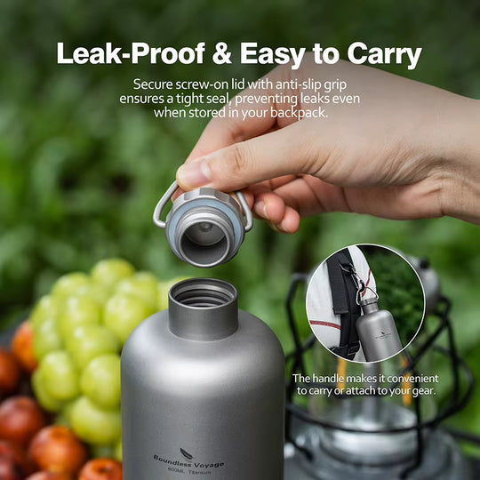 The Rovix:Pure Titanium Portable Heating with Loop Cap Bottle