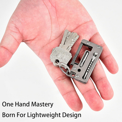 TitanClip Pro – Titanium EDC Carabiner Tool with Knife, Hex Wrench & Opener