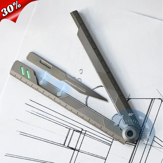 The Prule: Titanium Multifunctional EDC Foldable Ruler