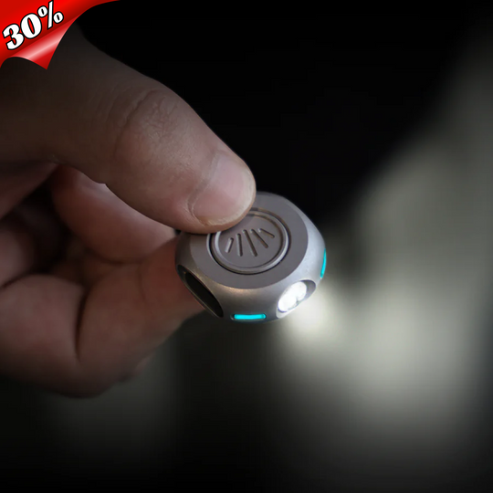 MiCoin Titanium Rechargeable Mini Flashlight - Compact Coin-Sized EDC Torch