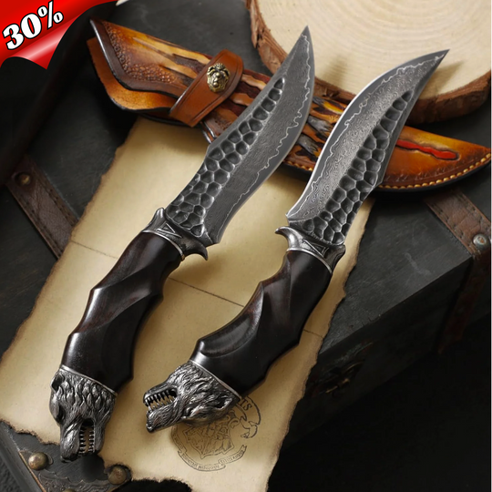 Nightbane Howler – Damascus Steel Fixed blade hunting knife