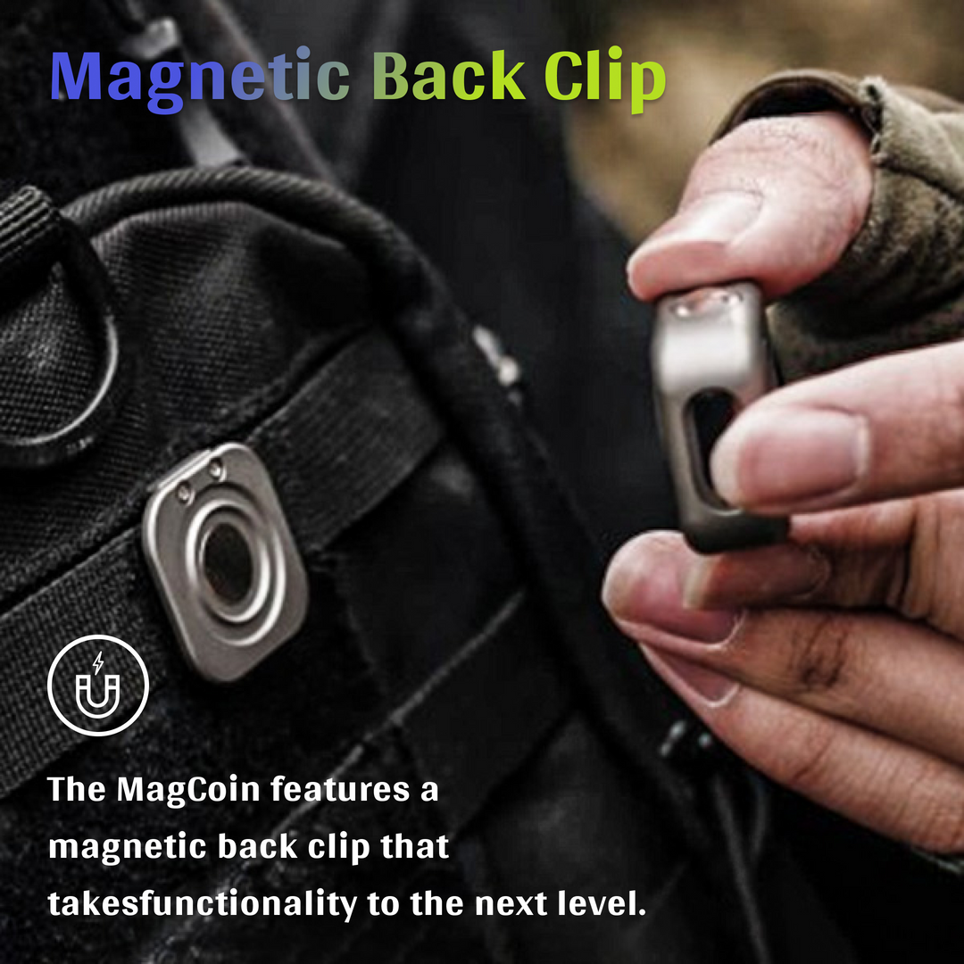 MagCoin: Titanium Magnetic Quick-Release Micro Flashlight
