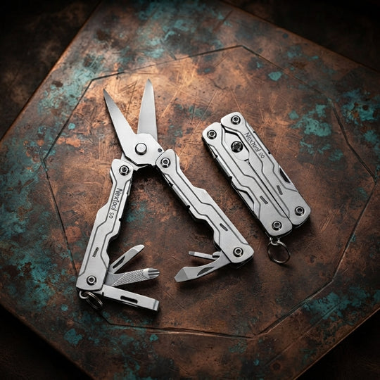 The Veylo:8-in-1 Multi-Functional Folding Compact EDC Tool
