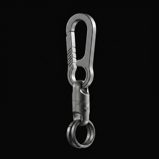 Star-to-Orbit Attraction:Titanium Spin & Pull Keychain Clip Rotatable Quick-Release Buckle