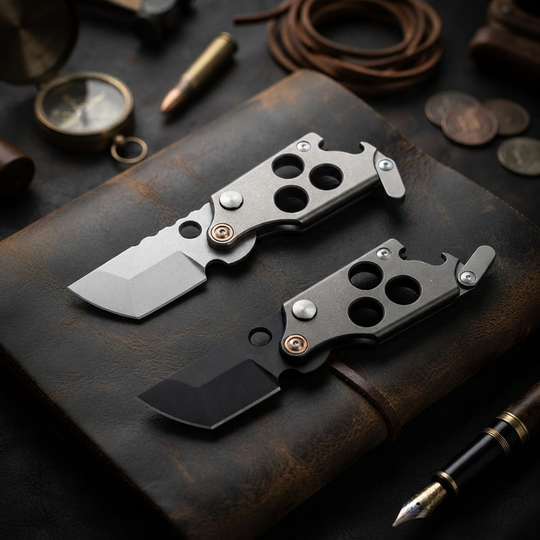 The Miniature:Titanium Pocket Multi-Tool Key Lanyard EDC Knife