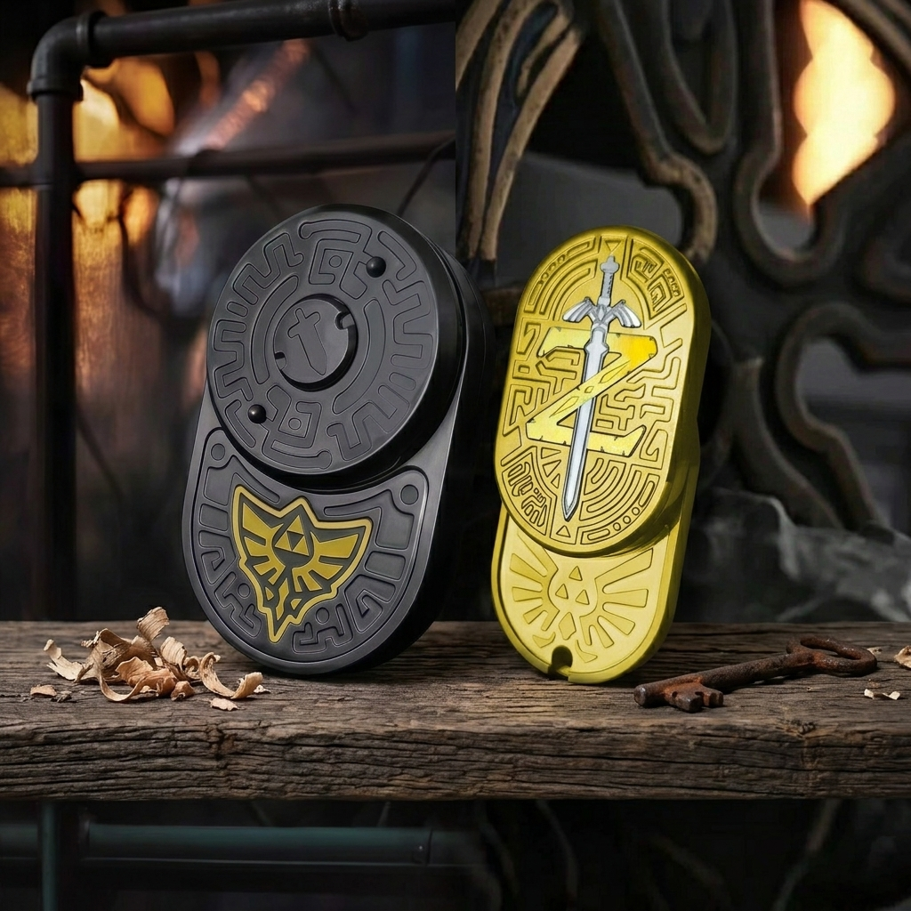 Sword & Shield:3-in-1 EDC Fidget Spinner Mechanical Ratchet Toy