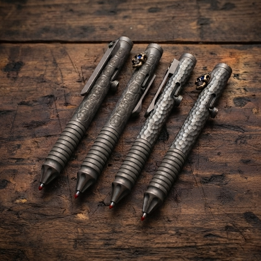 The Aero:Titanium Multifunctional Portable Spinner EDC Pen