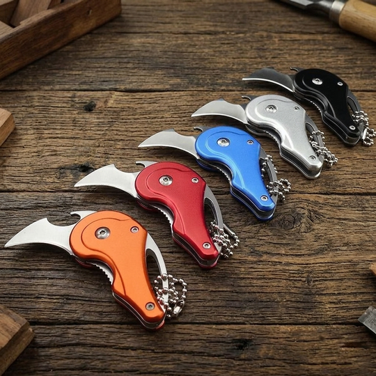 Mini Claw Portable Keychain Necklace Utility Pocket Tool EDC Folding Knife