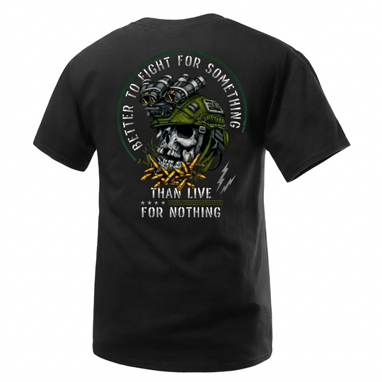 Tough Warrior:Military Style Crew Neck Graphic Tee Short Sleeve Men's T-Shirt