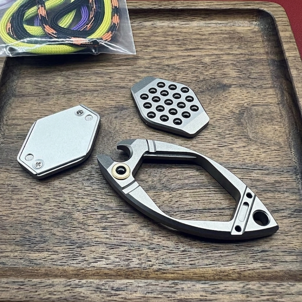 Bubble Fish:Titanium Pry Bar Detachable Multi-Tool Gear EDC Tool